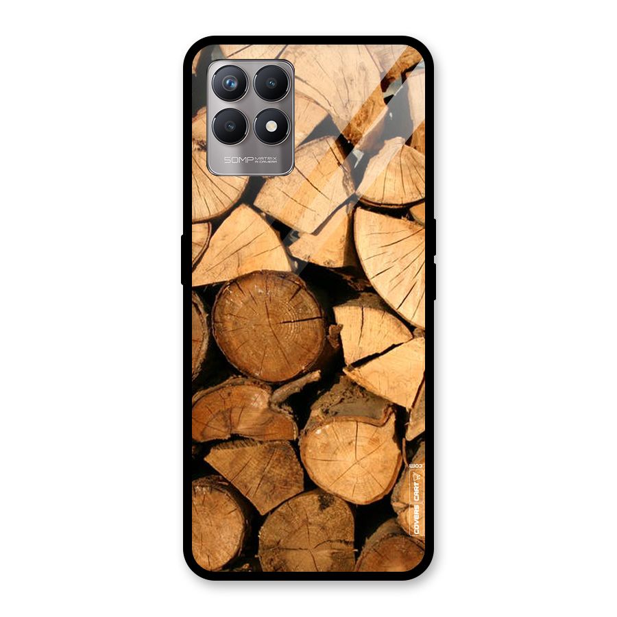 Wooden Logs Glass Back Case for Realme Narzo 50