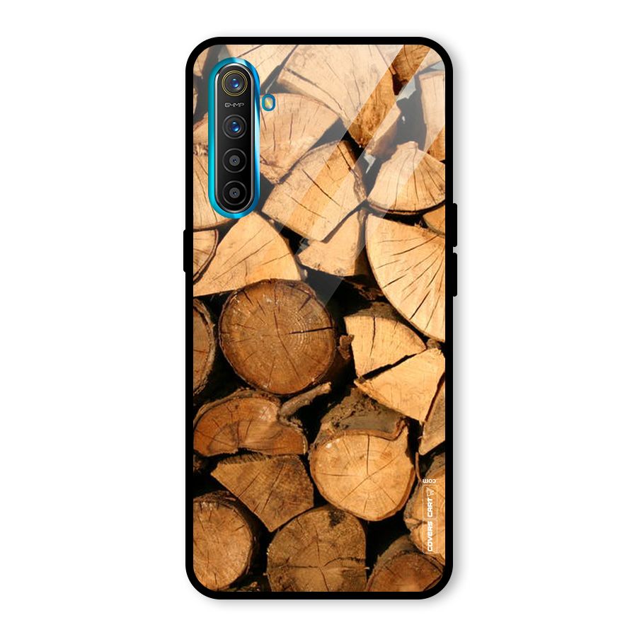 Wooden Logs Glass Back Case for Realme X2