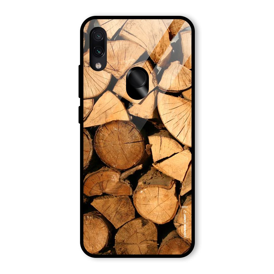 Wooden Logs Glass Back Case for Redmi Note 7 Pro