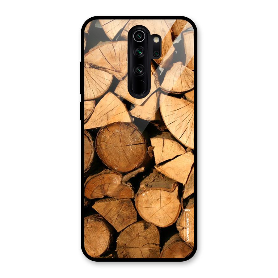Wooden Logs Glass Back Case for Redmi Note 8 Pro