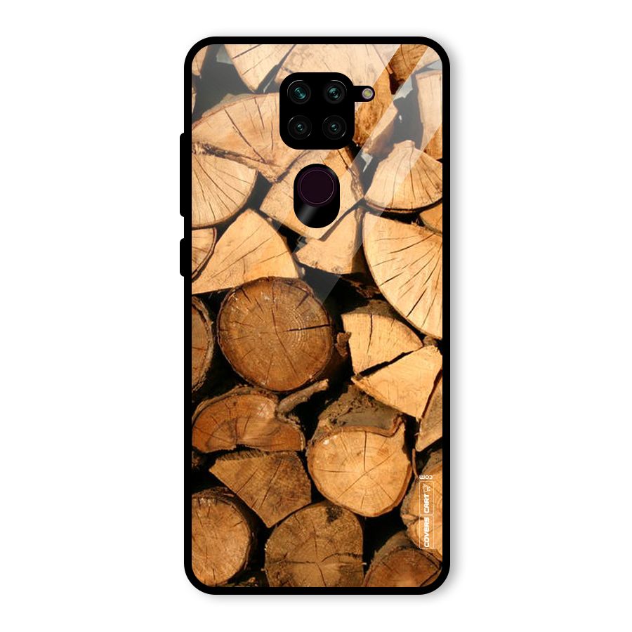 Wooden Logs Glass Back Case for Redmi Note 9