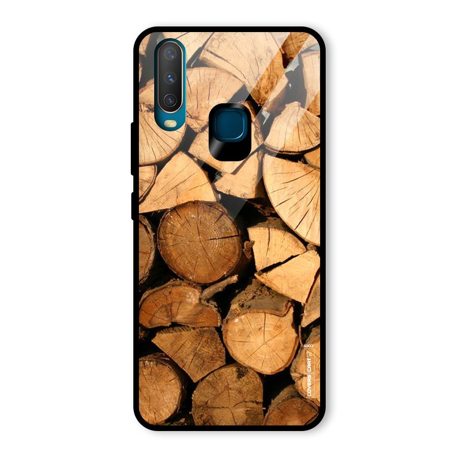 Wooden Logs Glass Back Case for Vivo U10