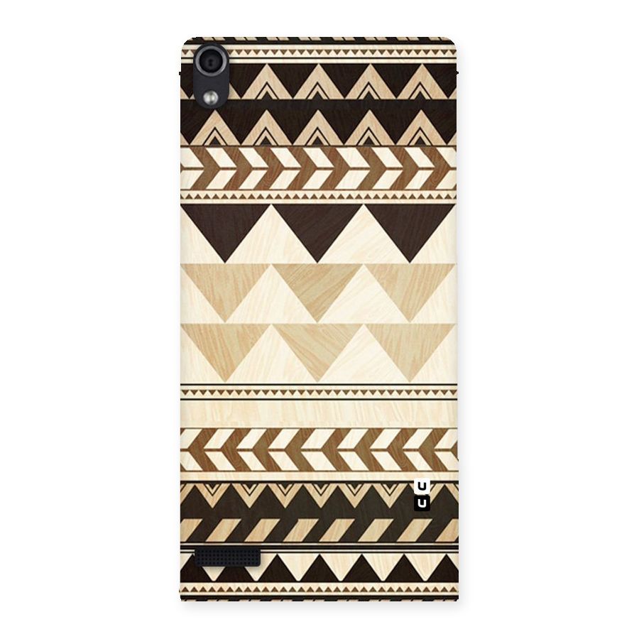 Wooden Printed Chevron Back Case for Ascend P6
