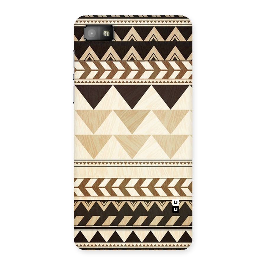 Wooden Printed Chevron Back Case for Blackberry Z10