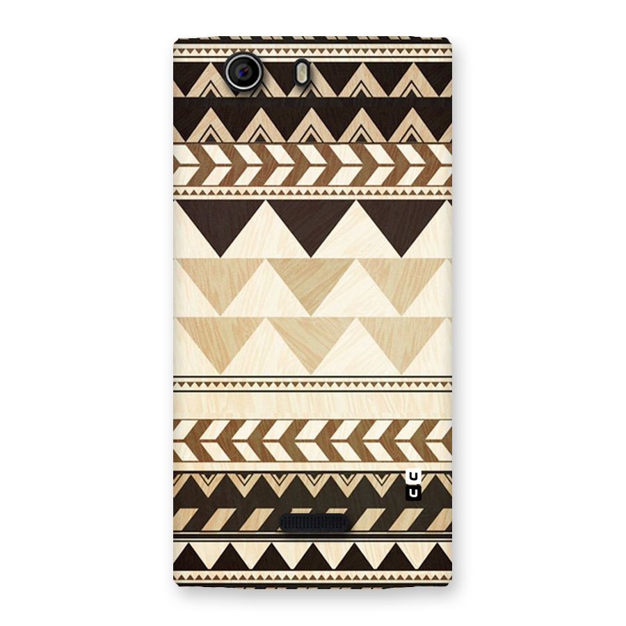 Wooden Printed Chevron Back Case for Canvas Nitro 2 E311