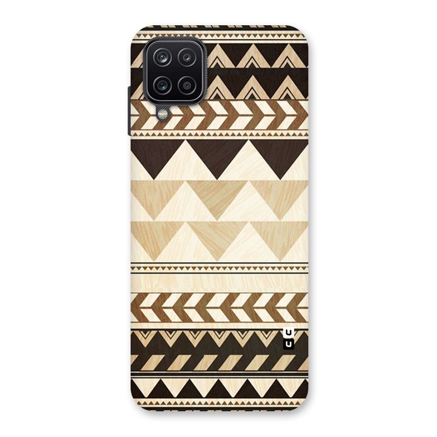 Wooden Printed Chevron Back Case for Galaxy A12