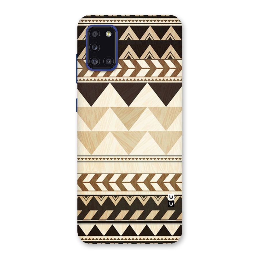 Wooden Printed Chevron Back Case for Galaxy A31