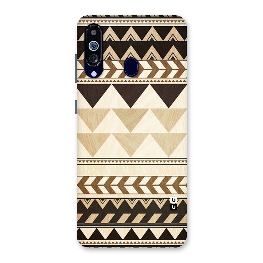 Wooden Printed Chevron Back Case for Galaxy A60