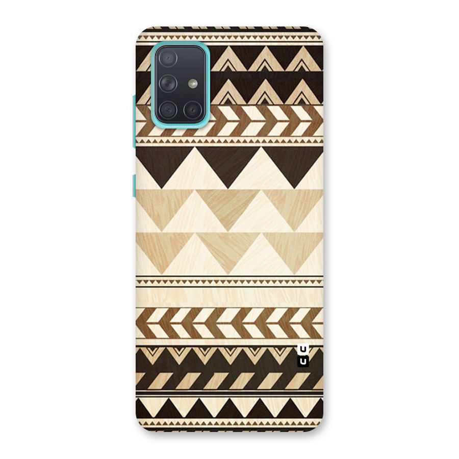Wooden Printed Chevron Back Case for Galaxy A71