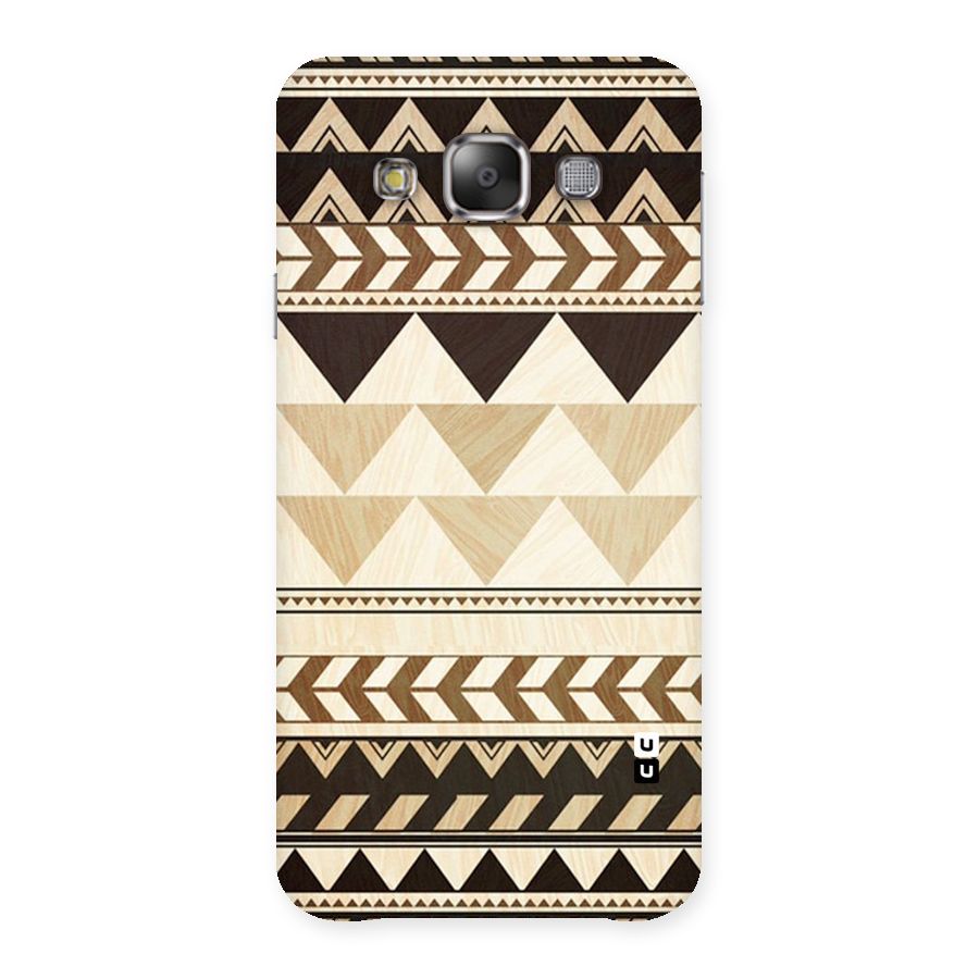 Wooden Printed Chevron Back Case for Galaxy E7