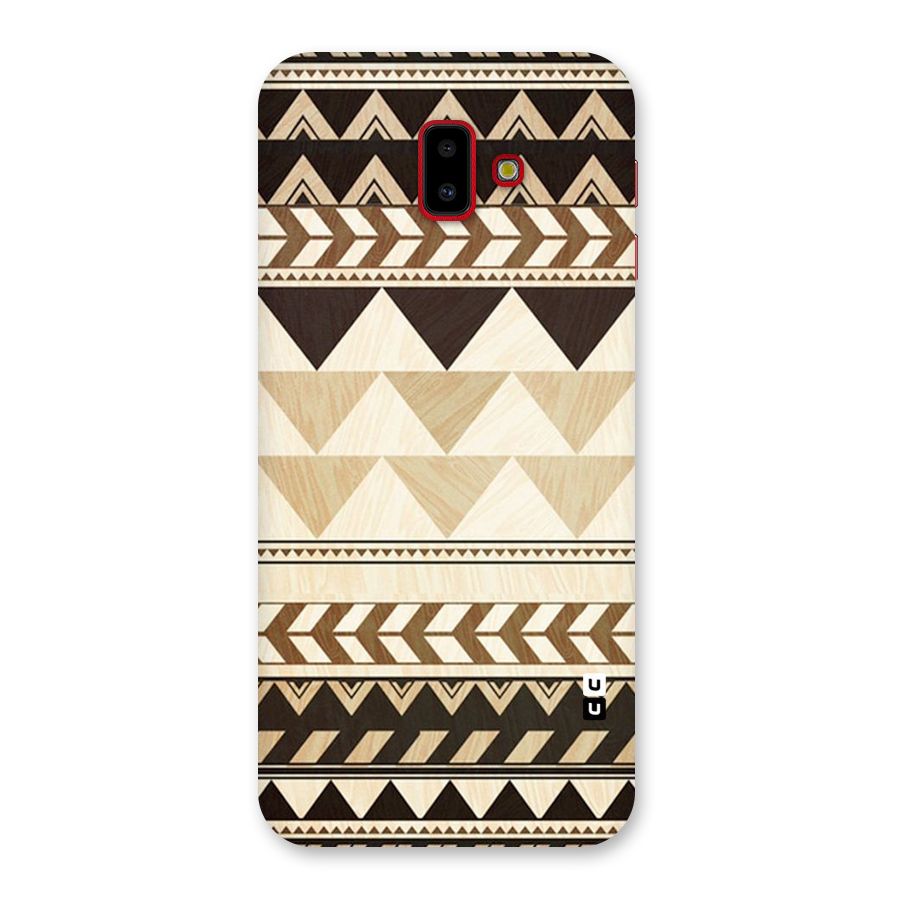 Wooden Printed Chevron Back Case for Galaxy J6 Plus