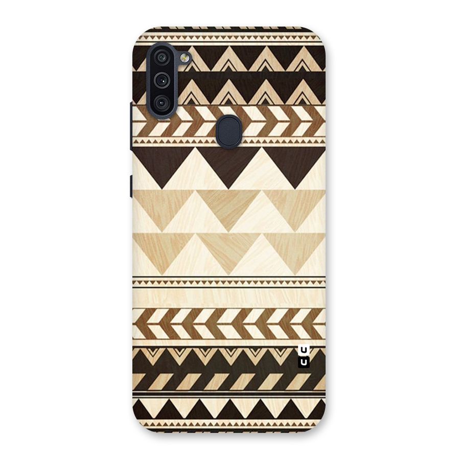 Wooden Printed Chevron Back Case for Galaxy M11