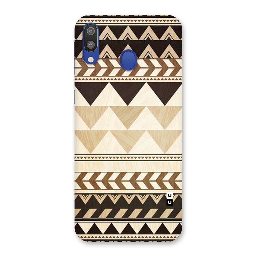 Wooden Printed Chevron Back Case for Galaxy M20