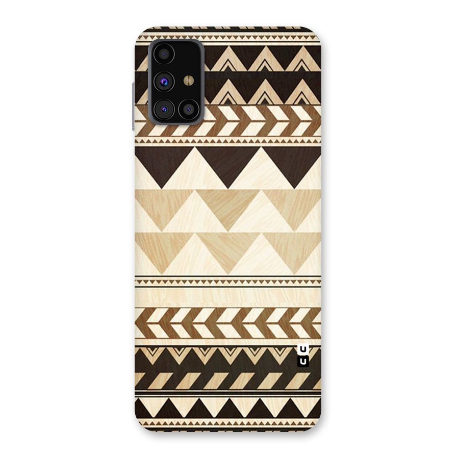 Wooden Printed Chevron Back Case for Galaxy M31s