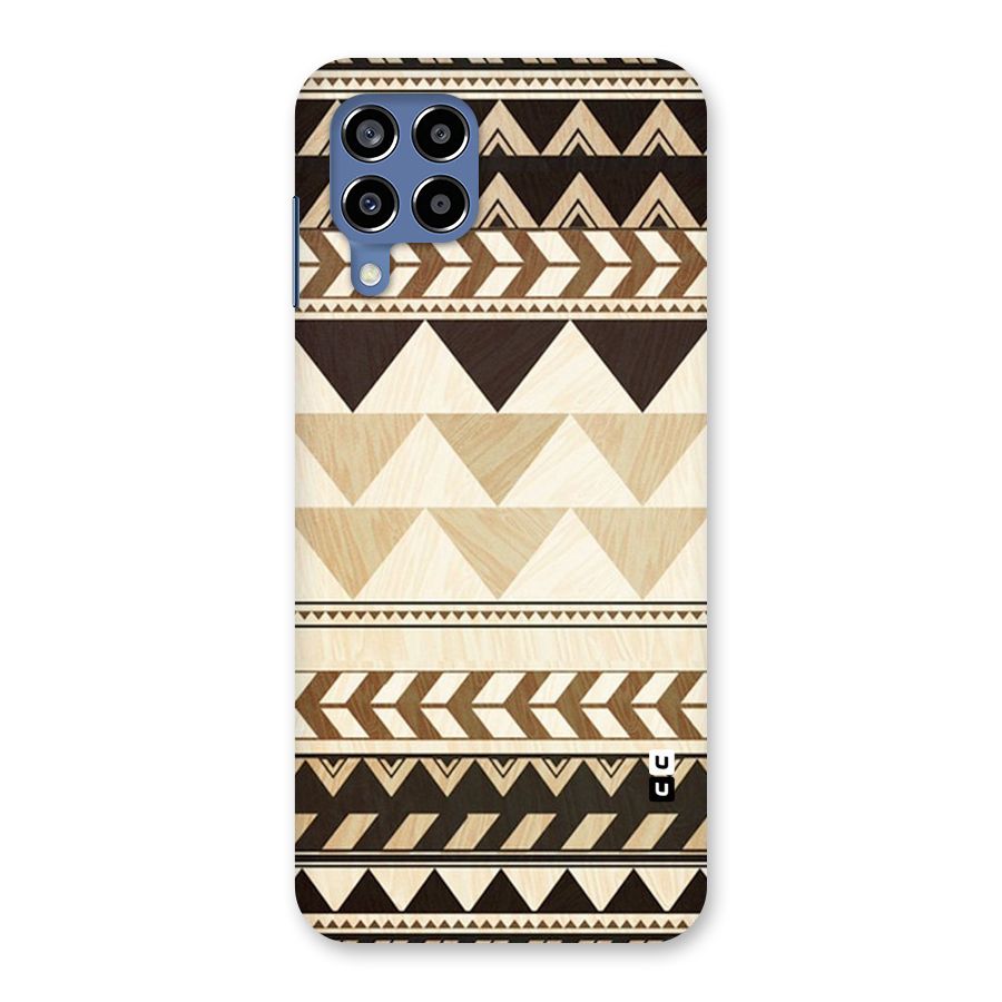 Wooden Printed Chevron Back Case for Galaxy M53 5G