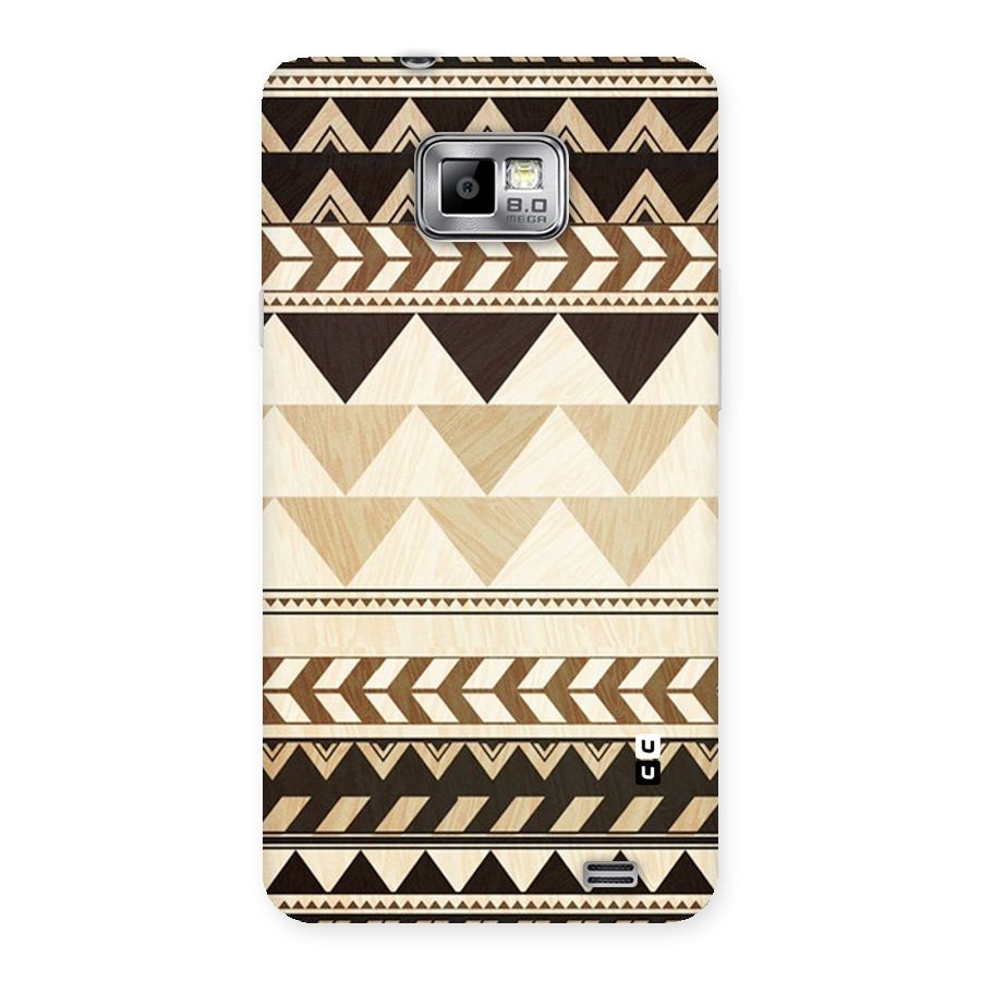 Wooden Printed Chevron Back Case for Galaxy S2