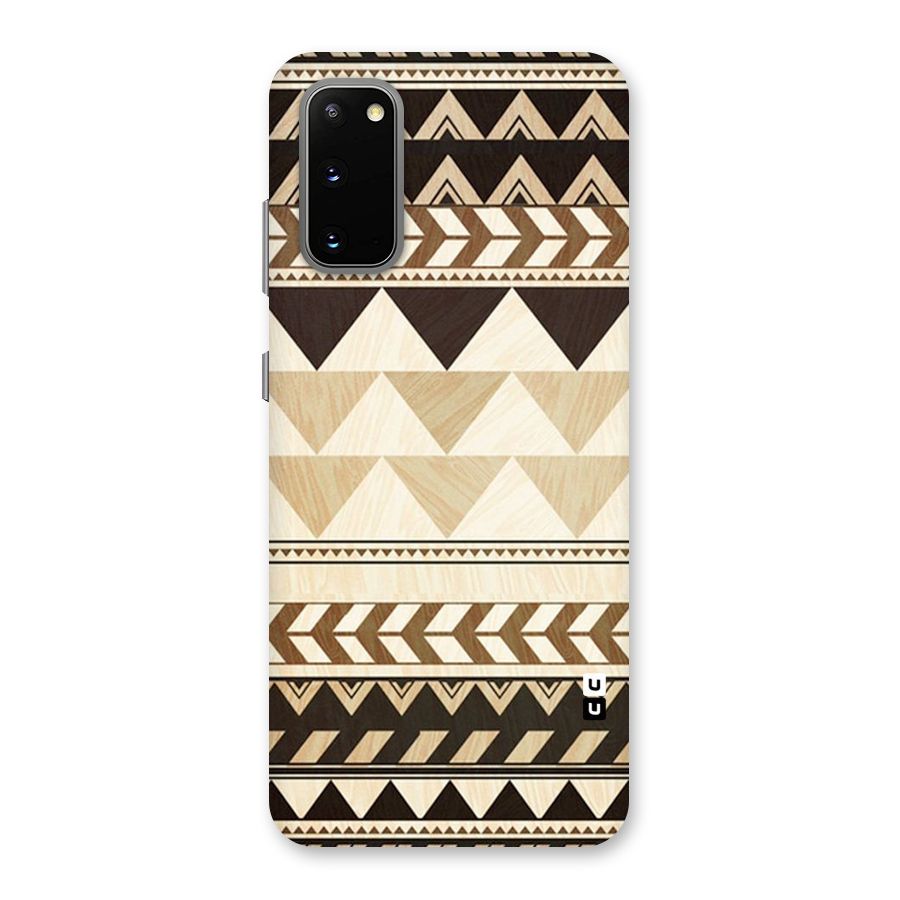 Wooden Printed Chevron Back Case for Galaxy S20