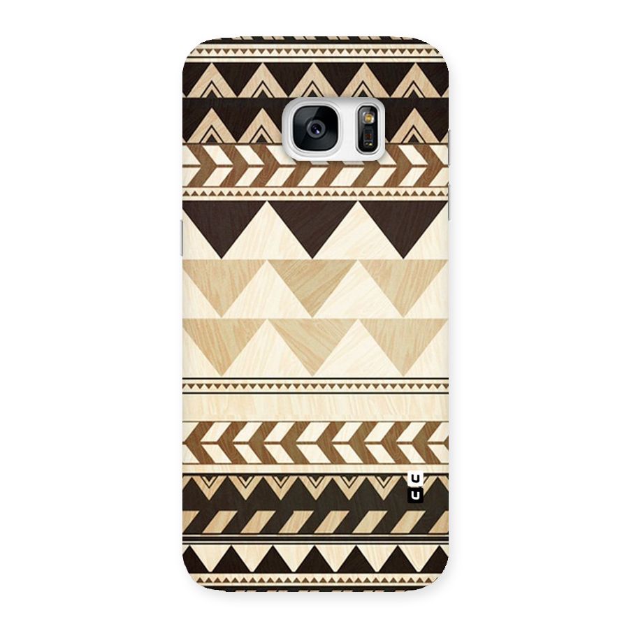 Wooden Printed Chevron Back Case for Galaxy S7 Edge