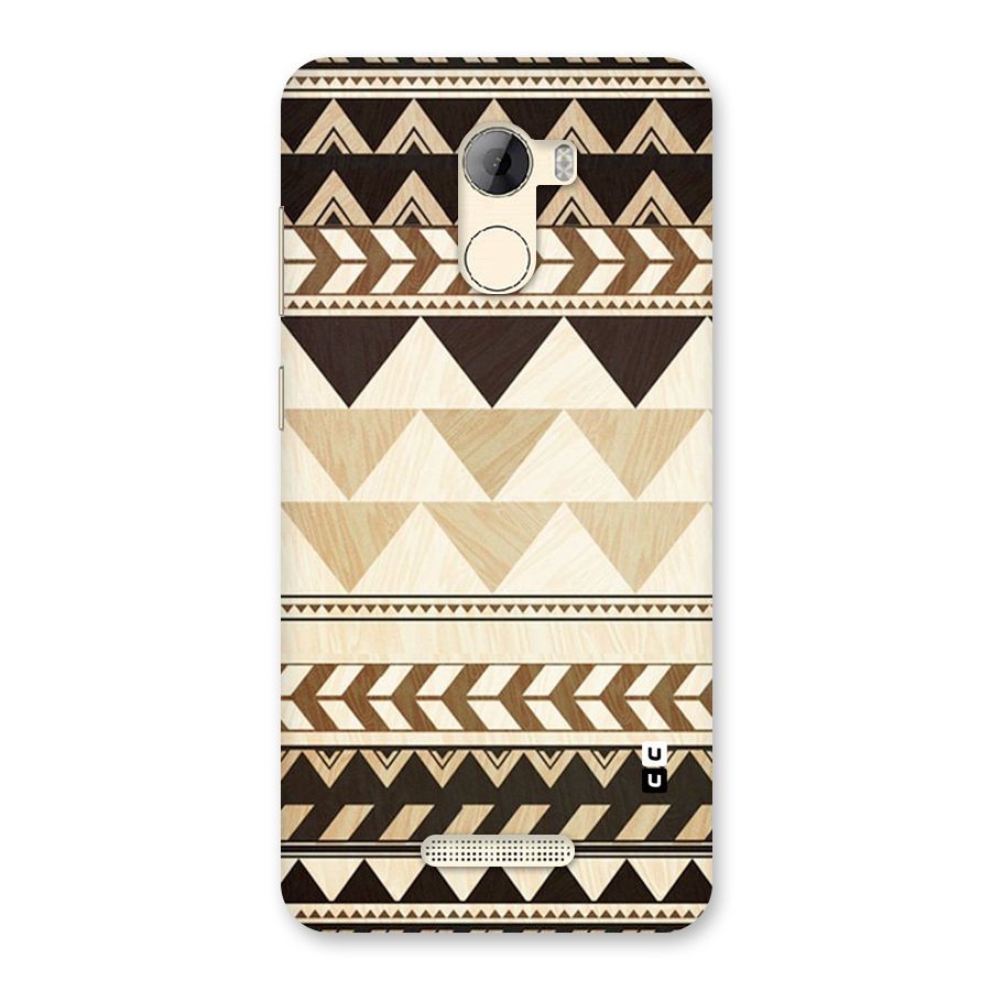 Wooden Printed Chevron Back Case for Gionee A1 LIte