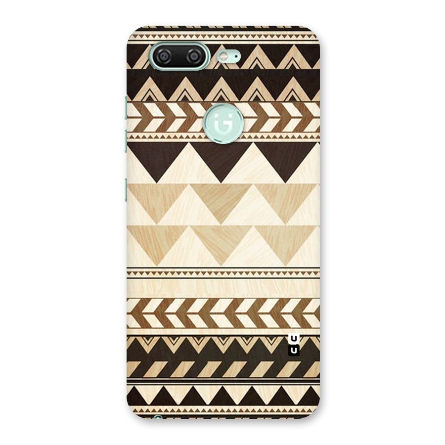 Wooden Printed Chevron Back Case for Gionee S10