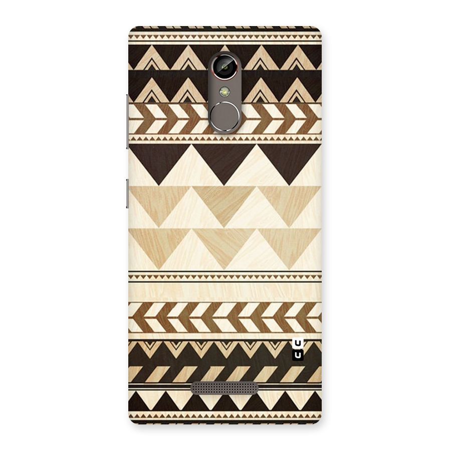 Wooden Printed Chevron Back Case for Gionee S6s
