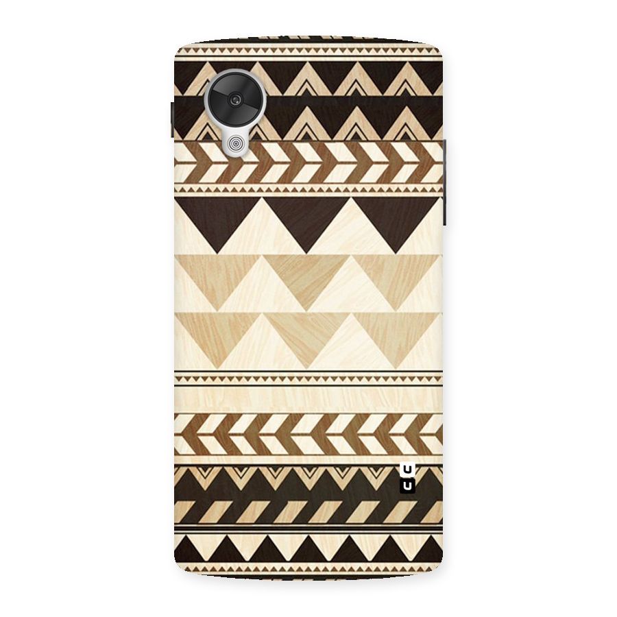 Wooden Printed Chevron Back Case for Google Nexsus 5