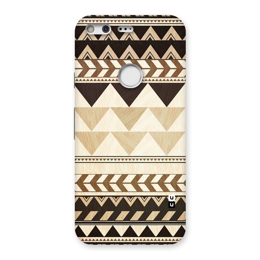 Wooden Printed Chevron Back Case for Google Pixel
