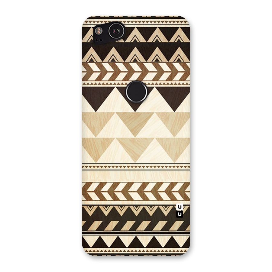 Wooden Printed Chevron Back Case for Google Pixel 2