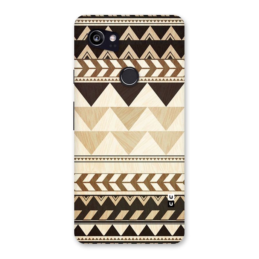 Wooden Printed Chevron Back Case for Google Pixel 2 XL
