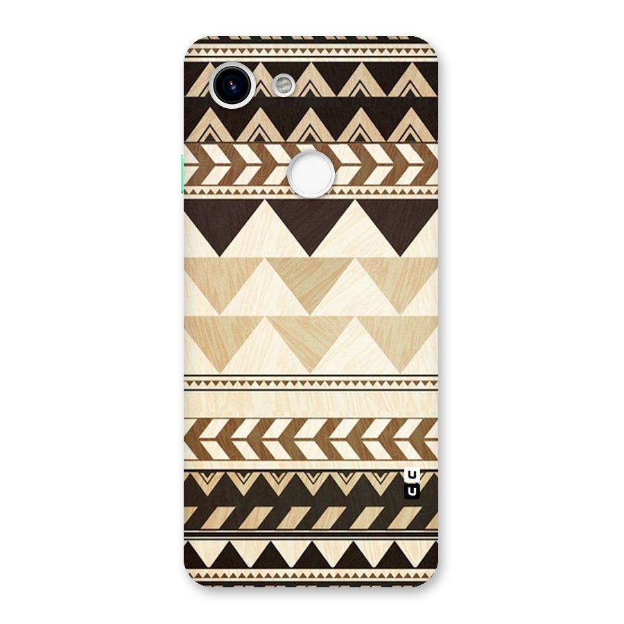 Wooden Printed Chevron Back Case for Google Pixel 3