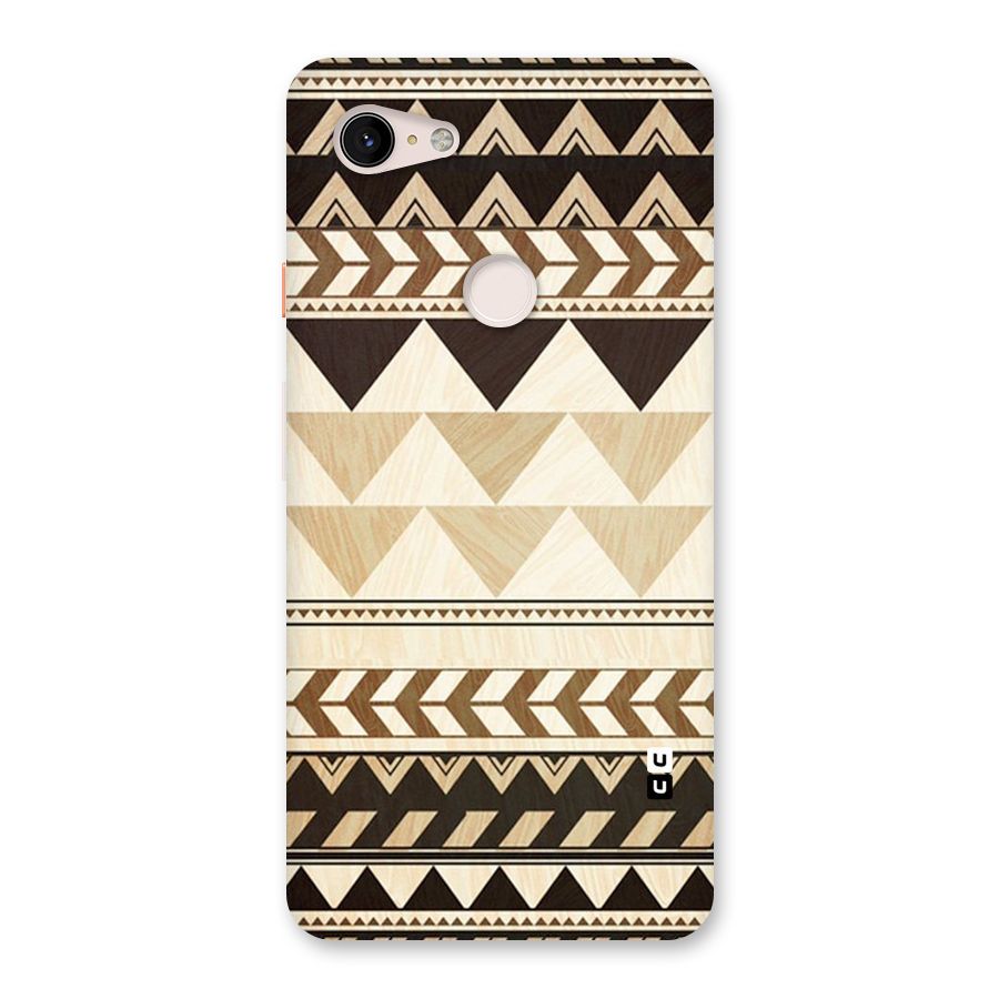 Wooden Printed Chevron Back Case for Google Pixel 3 XL