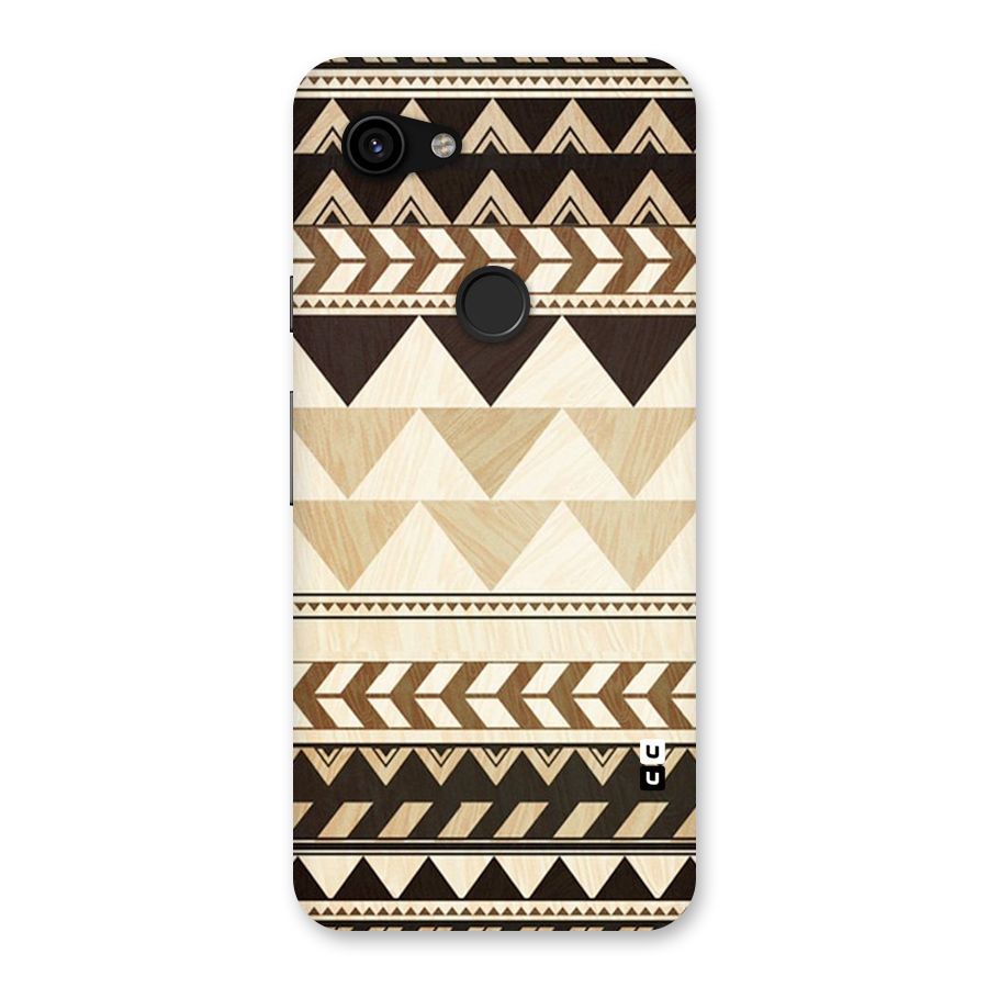 Wooden Printed Chevron Back Case for Google Pixel 3a