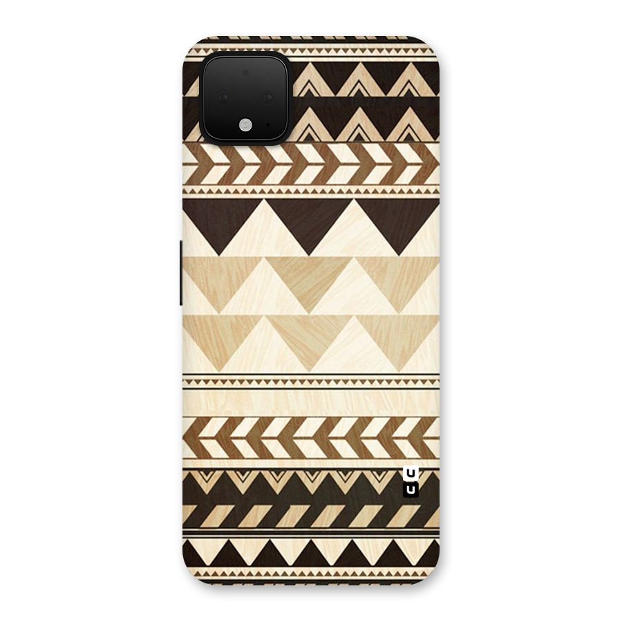 Wooden Printed Chevron Back Case for Google Pixel 4 XL
