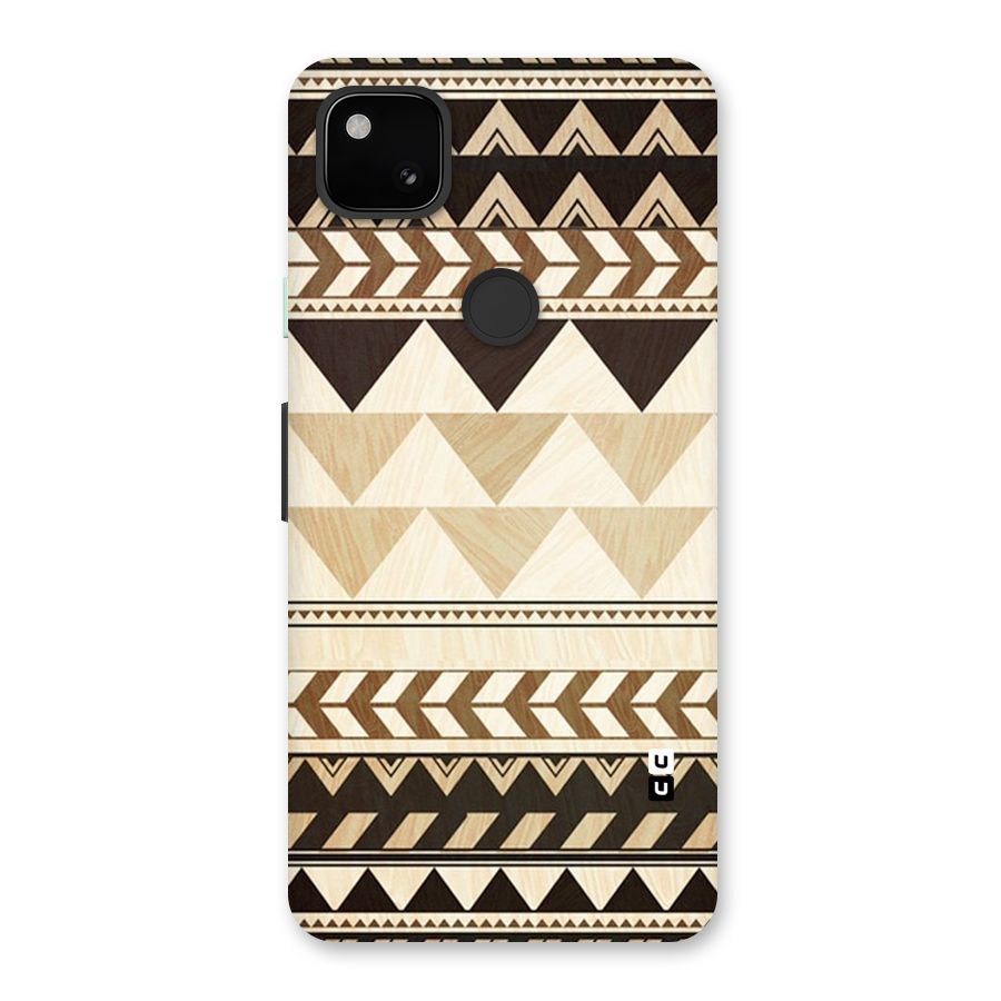 Wooden Printed Chevron Back Case for Google Pixel 4a