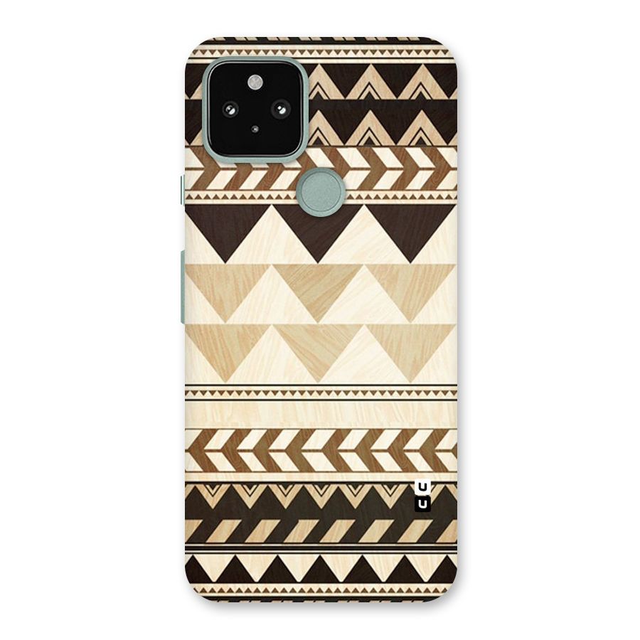 Wooden Printed Chevron Back Case for Google Pixel 5