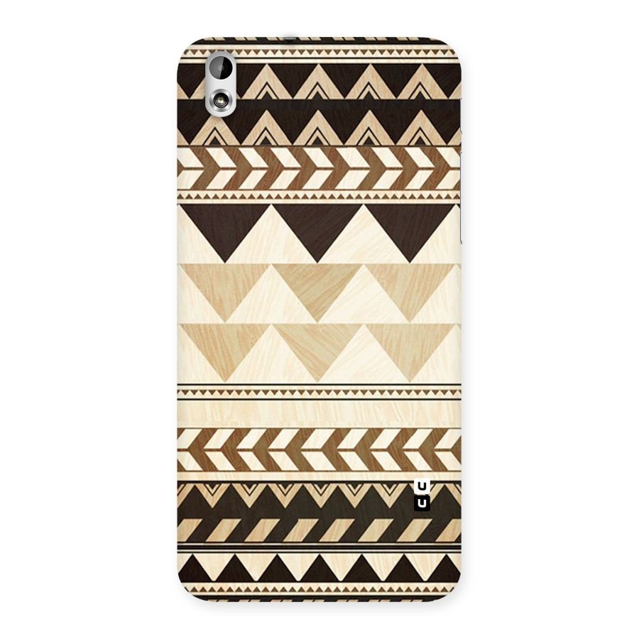 Wooden Printed Chevron Back Case for HTC Desire 816g