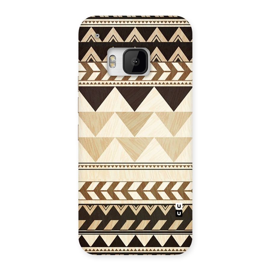 Wooden Printed Chevron Back Case for HTC One M9