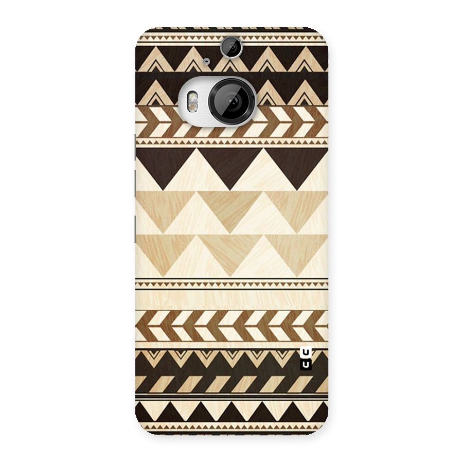 Wooden Printed Chevron Back Case for HTC One M9 Plus