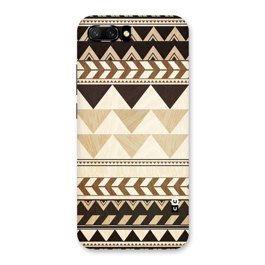 Wooden Printed Chevron Back Case for Honor 10