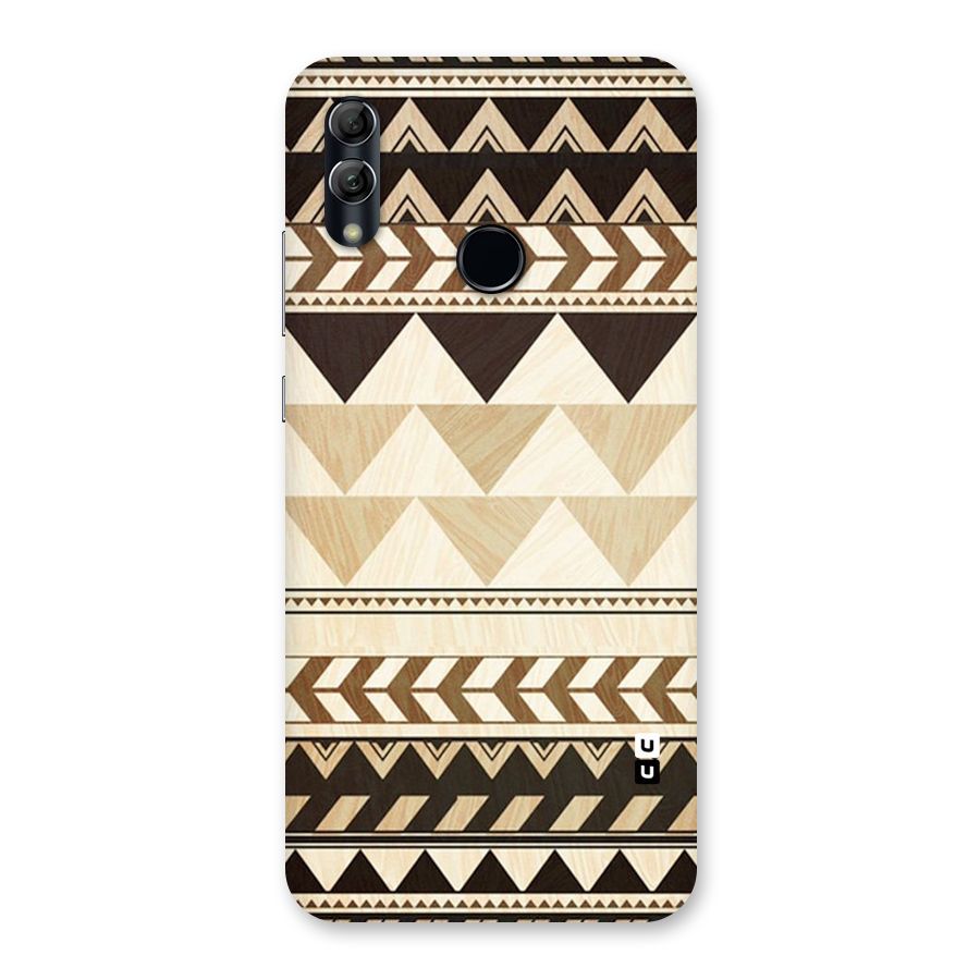 Wooden Printed Chevron Back Case for Honor 10 Lite