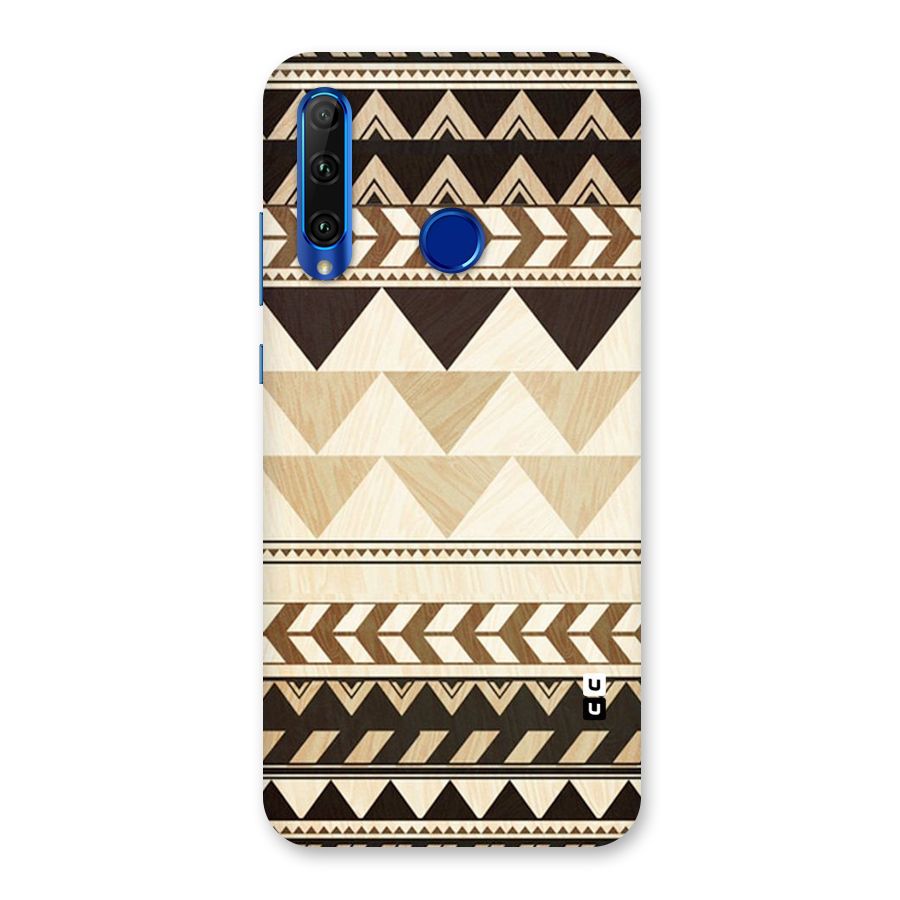 Wooden Printed Chevron Back Case for Honor 20i