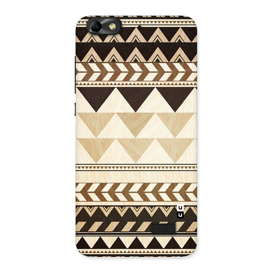 Wooden Printed Chevron Back Case for Honor 4C