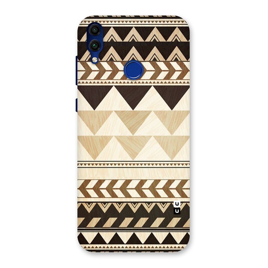 Wooden Printed Chevron Back Case for Honor 8C