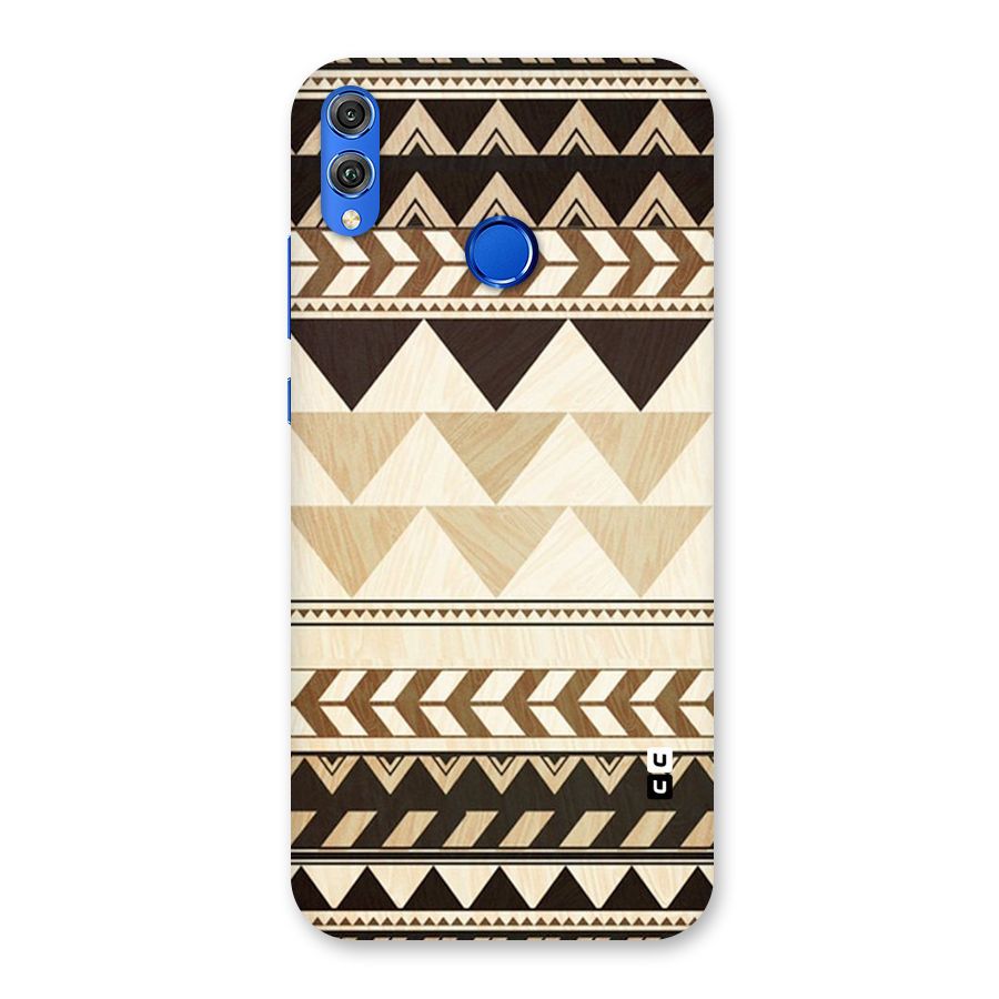 Wooden Printed Chevron Back Case for Honor 8X