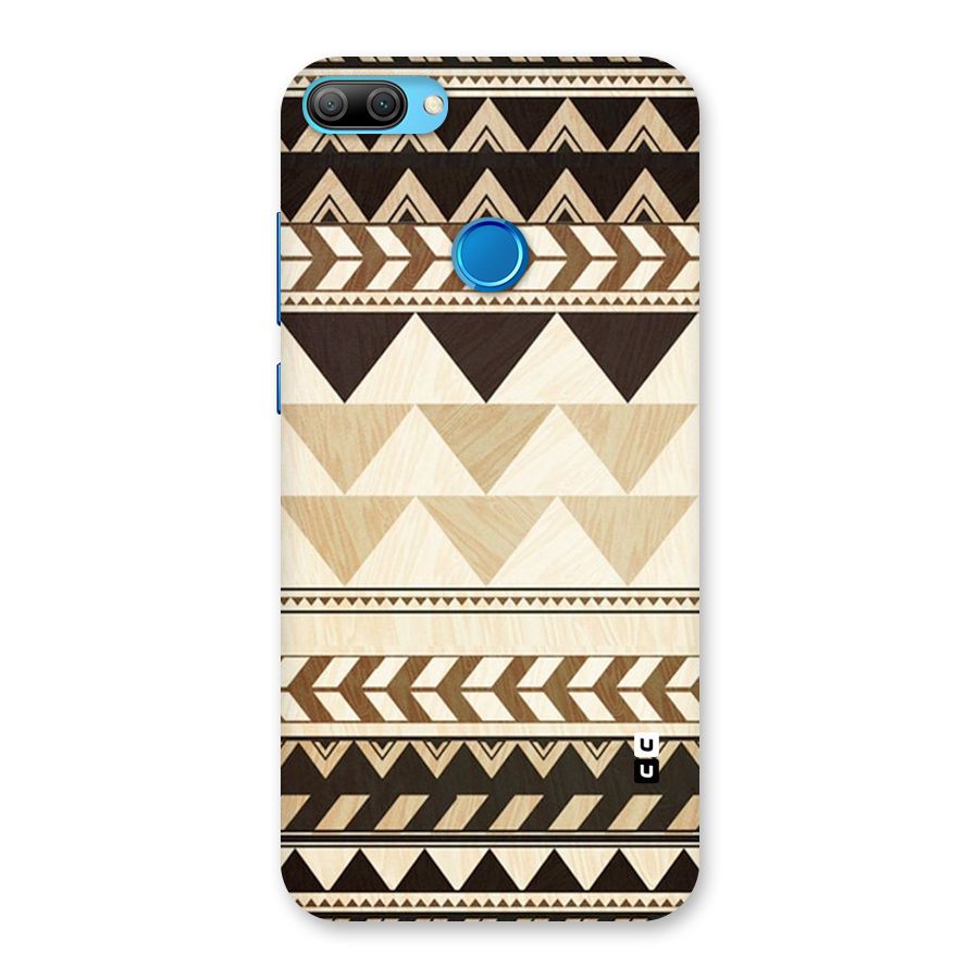 Wooden Printed Chevron Back Case for Honor 9N