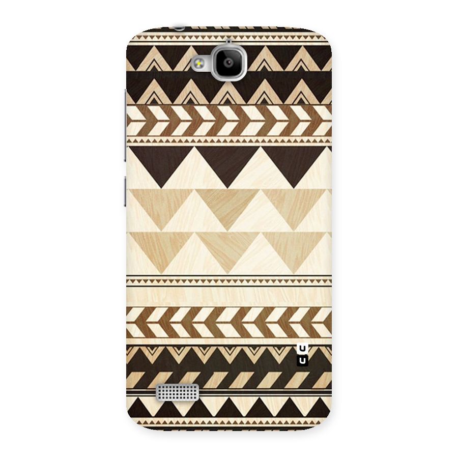 Wooden Printed Chevron Back Case for Honor Holly