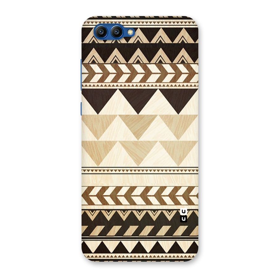 Wooden Printed Chevron Back Case for Honor View 10