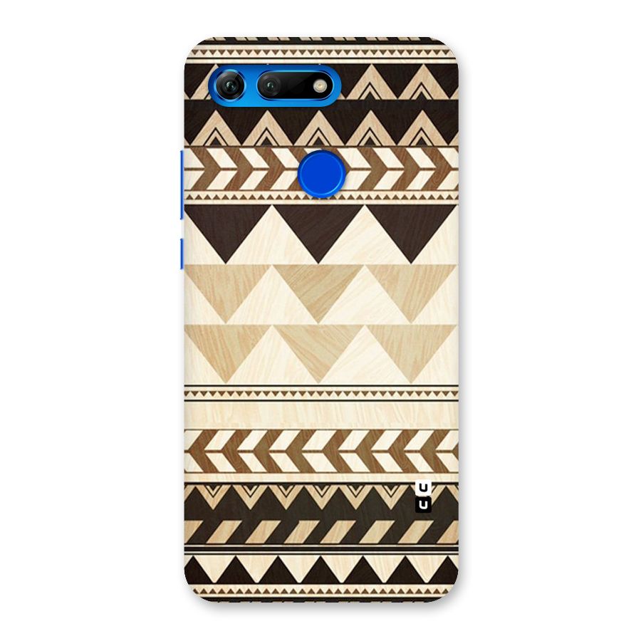 Wooden Printed Chevron Back Case for Honor View 20