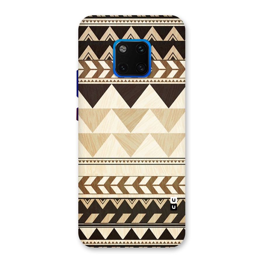 Wooden Printed Chevron Back Case for Huawei Mate 20 Pro