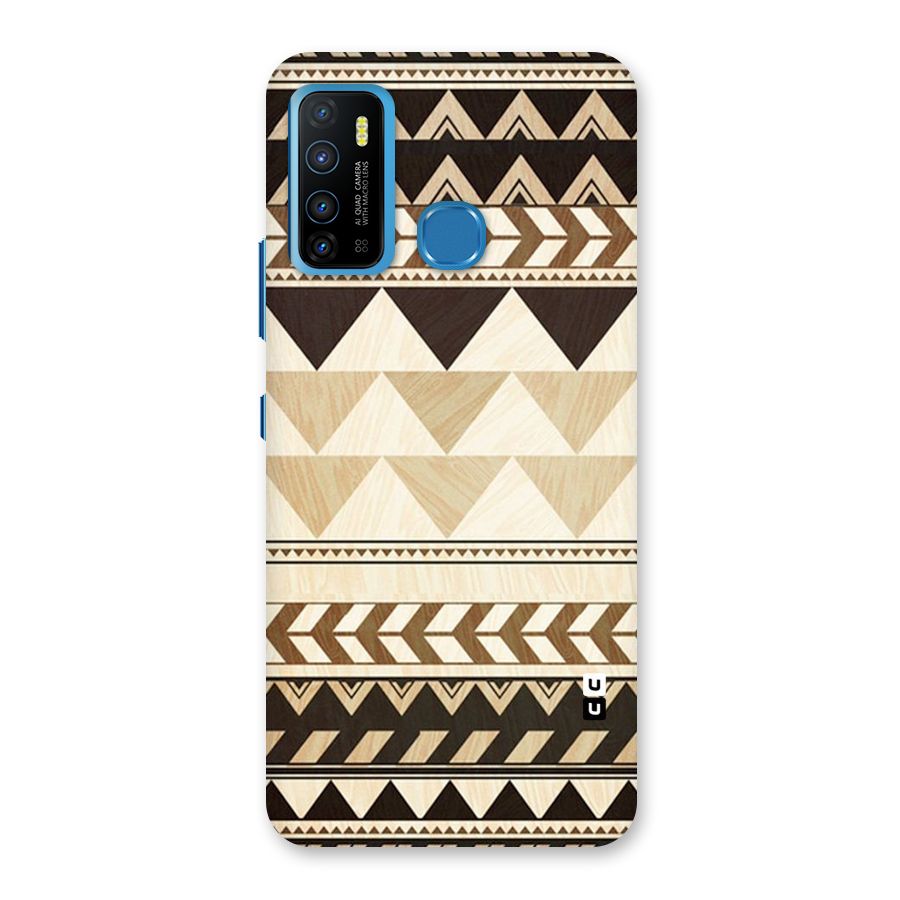 Wooden Printed Chevron Back Case for Infinix Hot 9